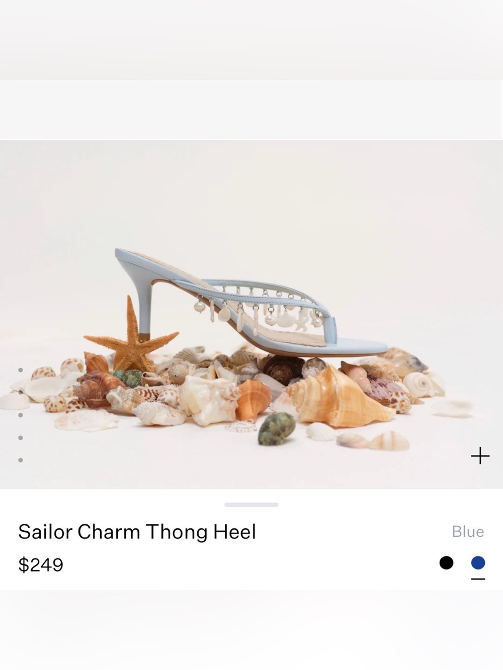 For Love and 🍋 Sailor Charm Thong Heel — Blue
